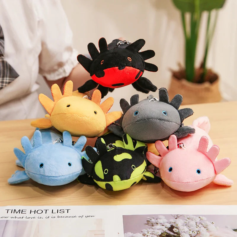 23-80Cm Kawaii Colorful Newt Plush Toy Stuffed Cute Axolotl Salamander Fuzzy Plush Fish Appeasing Long Pillow Cushion Kids Gift
